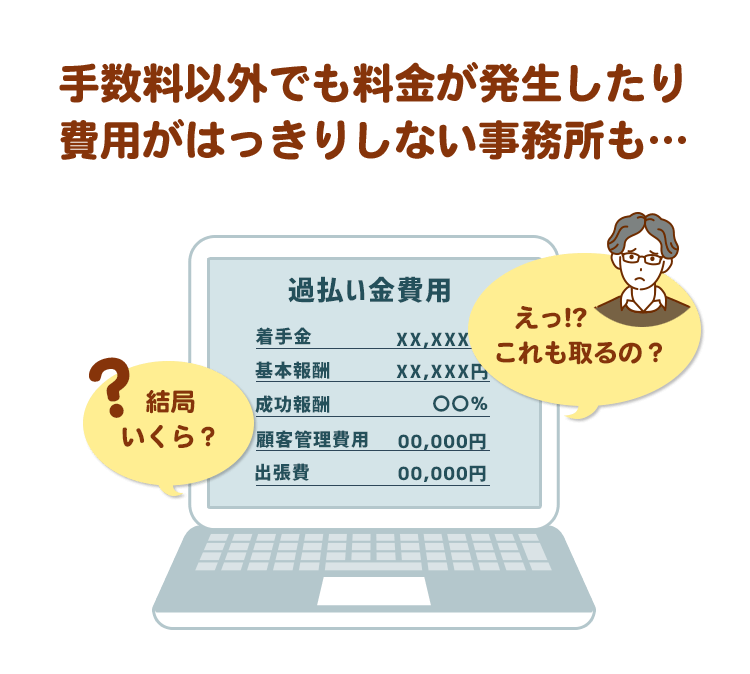 事務所ごとに異なる手数料